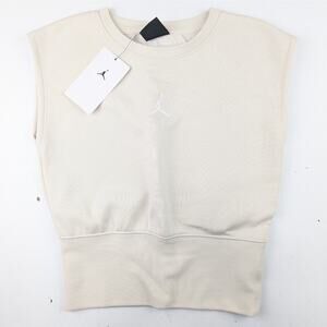 Jordan Girls MJ Brooklyn Fleece Vest - Lt Brown - Size S (8-10)